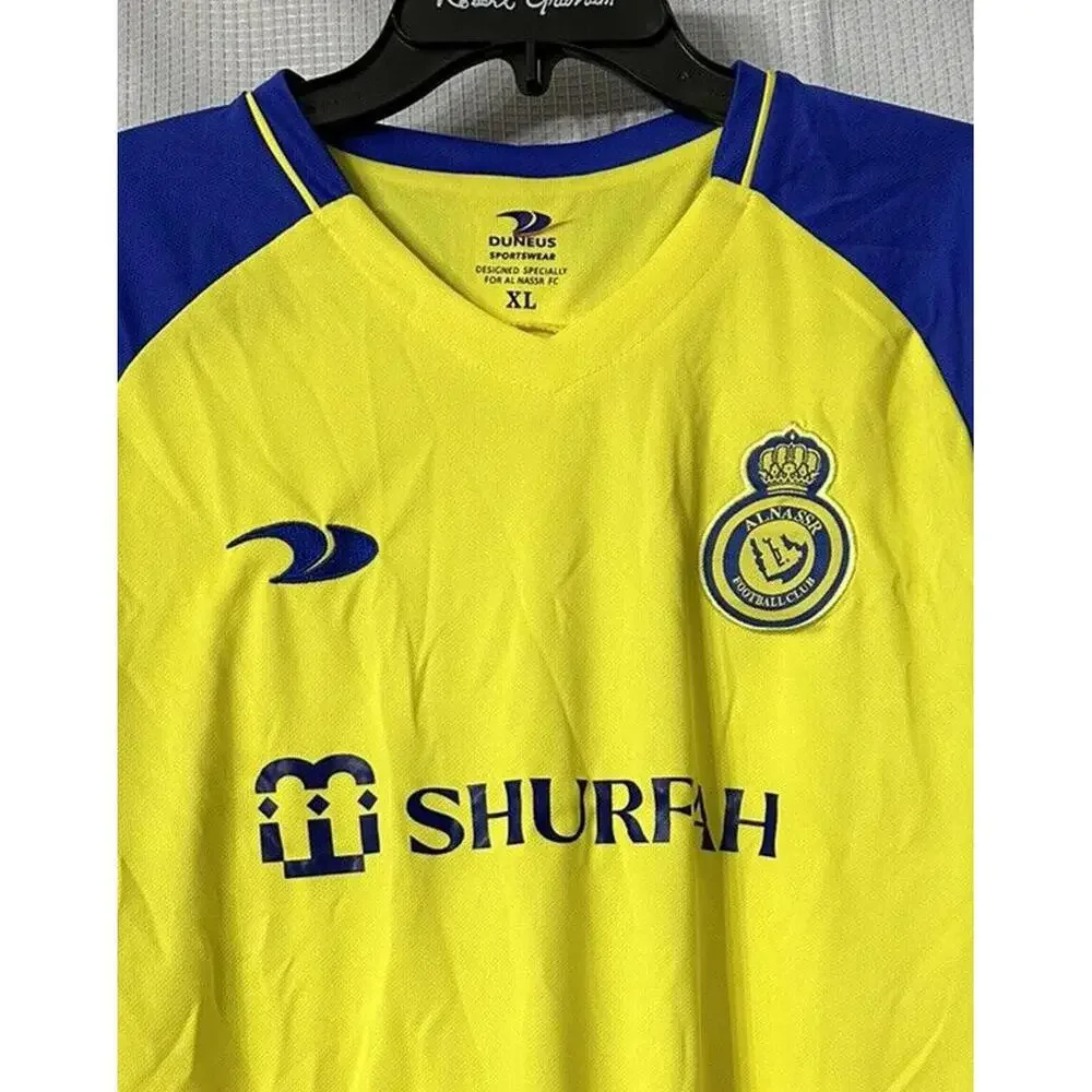 NWT Exclusive‎ Duneus Al Nassar FC Authentic Ronaldo Soccer Jersey Shirt Size XL